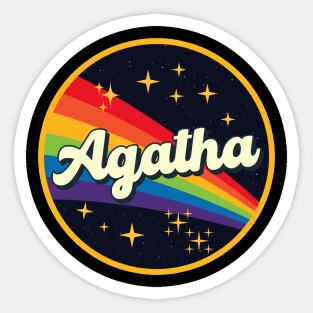 Agatha // Rainbow In Space Vintage Style Sticker